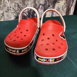 Disney Red Minnie Mouse CROCS Shoes - M 5 /W 7